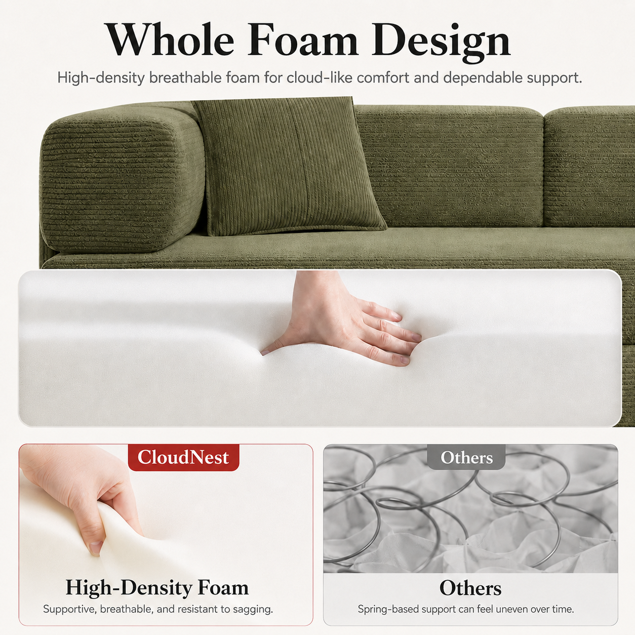 CloudNest™ Convertible Sleeper Sofa
