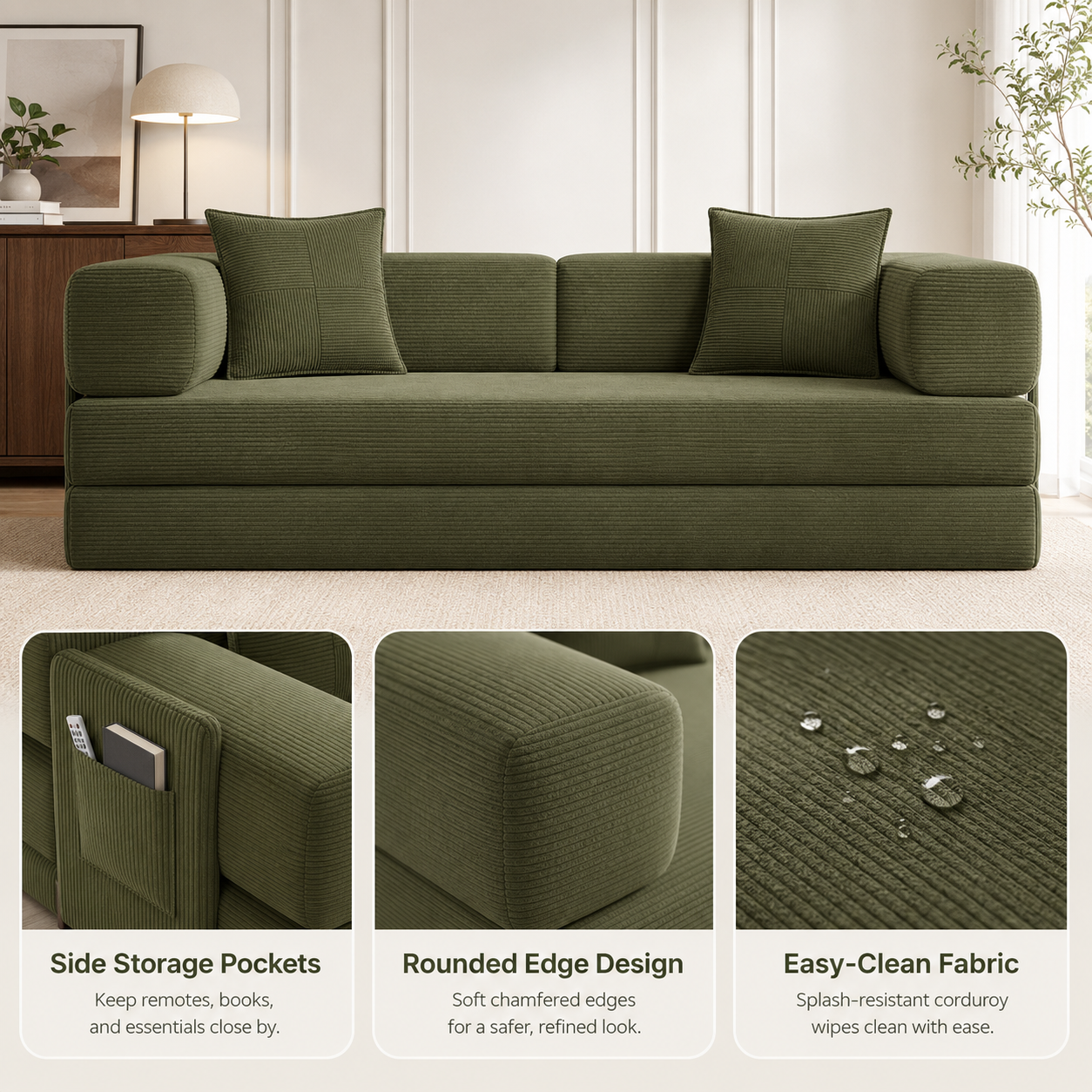 CloudNest™ Convertible Sleeper Sofa